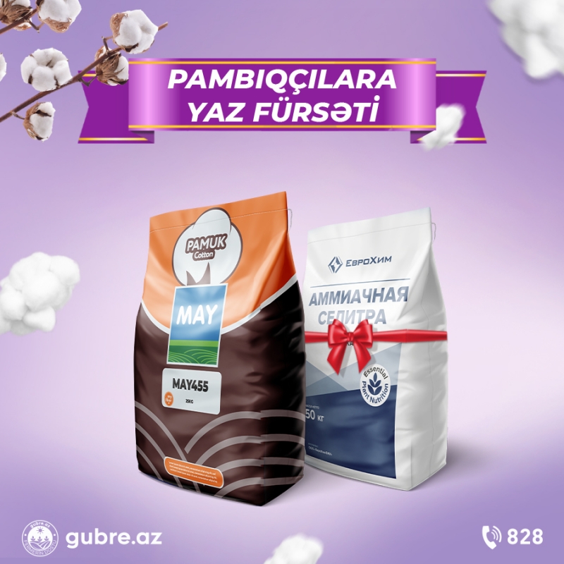gubre.az-dan pambıqçılara böyük dəstək: toxum alana pulsuz azot gübrəsi
