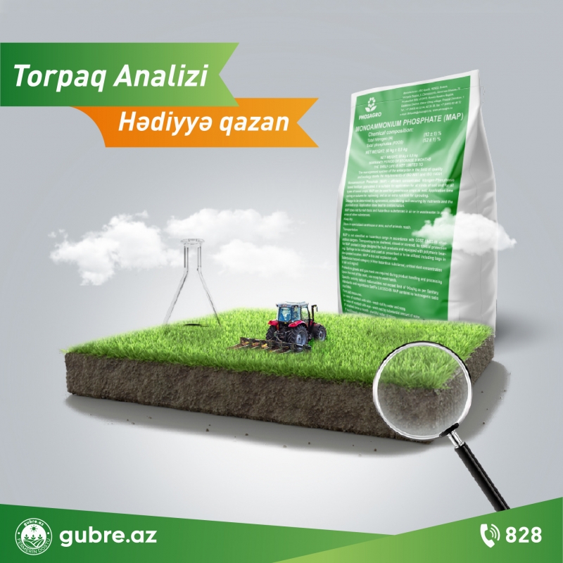 Ammofos gübrəsi alın, torpaq analizini hədiyyə edək!