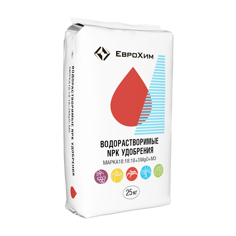 NPK Evroxim / 18-18-18+3MgO+ME / EuroChem / 25 kq, kq