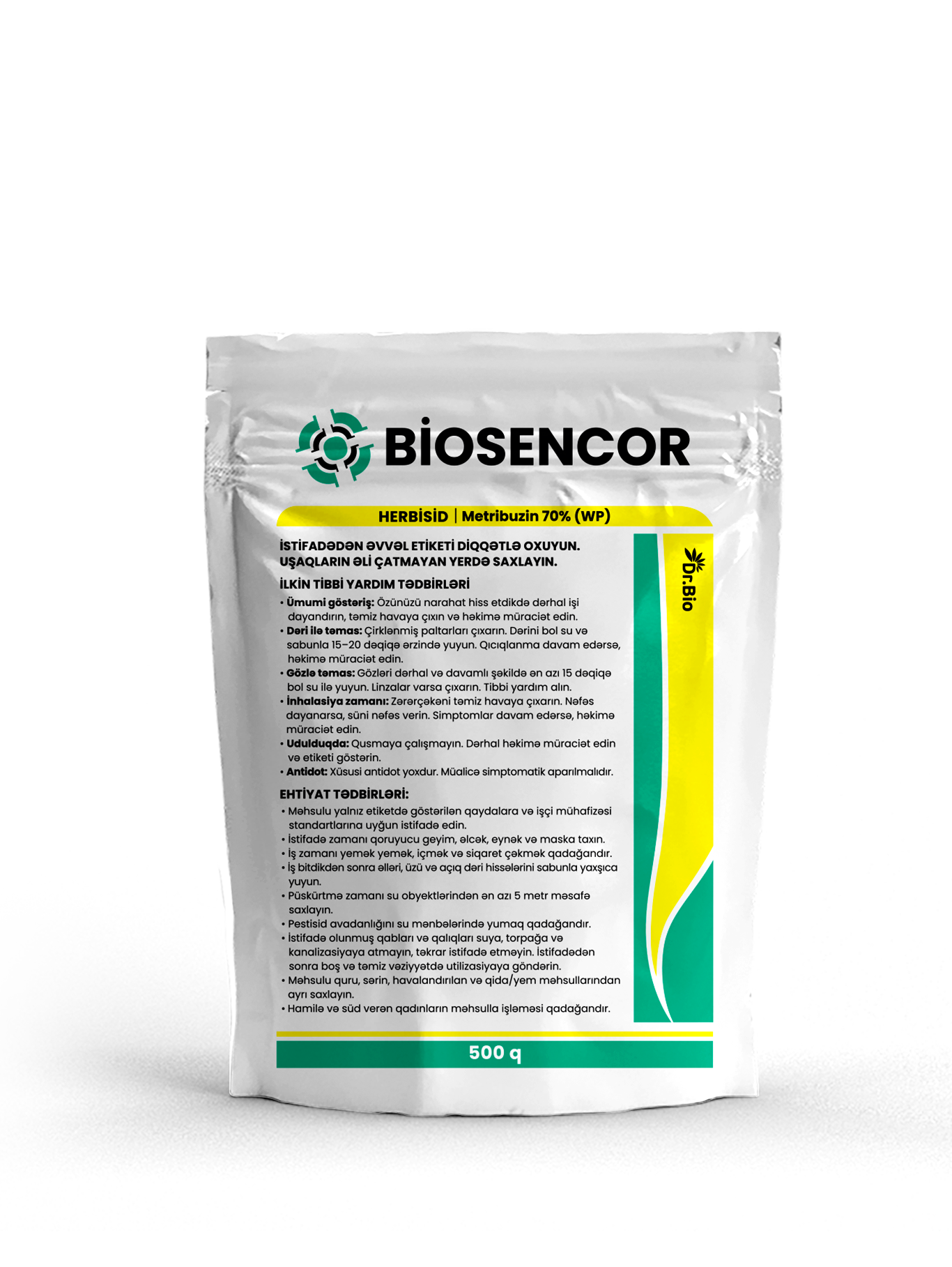 Biosencor / Metribuzin 70% WP / Sahib Pesticides / 2025 / 500 q / əd